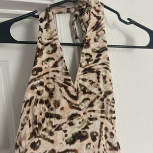 Stylish Leopard Print Halter Top